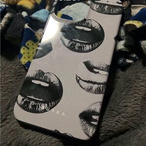 Chic Black and White Lips Phone Case
